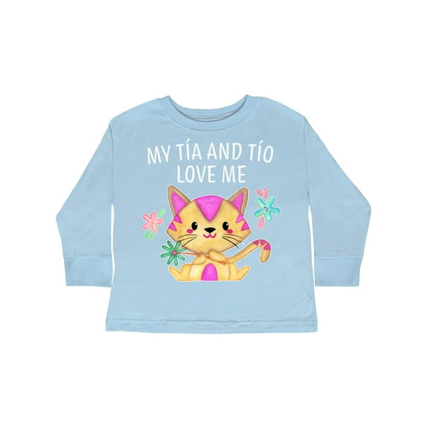 inktastic My Tía Loves Me with Cute Kitten and Flowers Toddler T-Shirt 